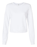 BELLA + CANVAS Women's Sponge Fleece Crewneck Sweatshirt - White