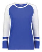 Augusta Sportswear Women's Triblend Fanatic 2.0 Long Sleeve T-Shirt - Royal/ White