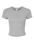 BELLA + CANVAS Women's Micro Rib Baby Tee - Athletic Heather