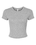 BELLA + CANVAS Women's Micro Rib Baby Tee - Athletic Heather