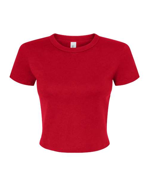 BELLA + CANVAS Women's Micro Rib Baby Tee - Solid Red Blend