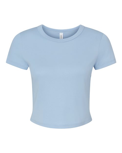 BELLA + CANVAS Women's Micro Rib Baby Tee - Solid Baby Blue Blend