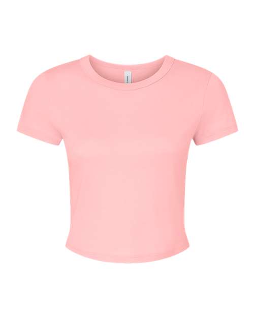 BELLA + CANVAS Women's Micro Rib Baby Tee - Solid Pink Blend