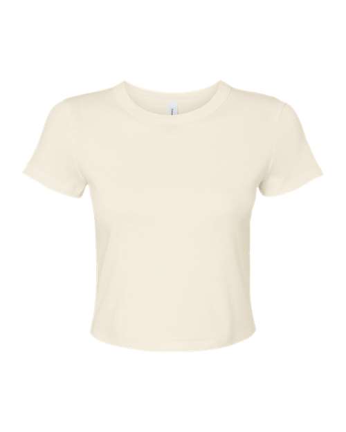 BELLA + CANVAS Women's Micro Rib Baby Tee - Solid Natural Blend