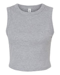 BELLA + CANVAS Women's Micro Rib Muscle Crop Tank - Athletic Heather