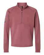 Adidas Men's Performance Quarter-Zip Pullover - Quiet Crimson