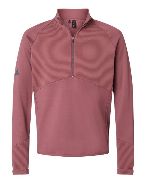 Adidas Men's Performance Quarter-Zip Pullover - Quiet Crimson