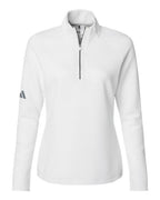 Adidas Women's Spacer Quarter-Zip Pullover - Core White
