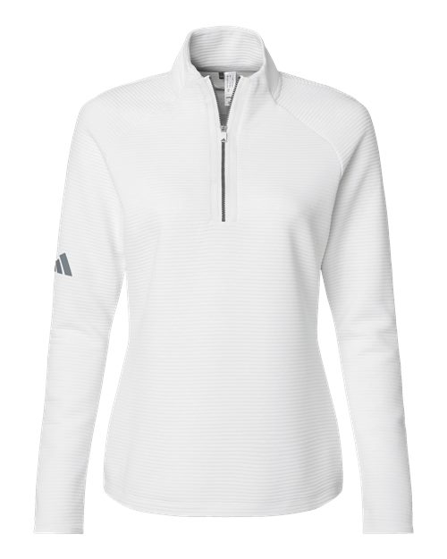 Adidas Women's Spacer Quarter-Zip Pullover - Core White