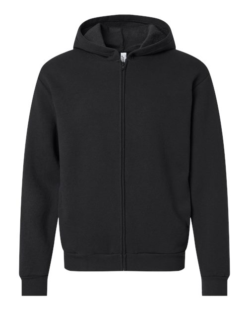 American Apparel Unisex ReFlex Fleece Full-Zip Hoodie Sweatshirt - Black