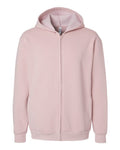 American Apparel Unisex ReFlex Fleece Full-Zip Hoodie Sweatshirt - Blush