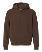 American Apparel Unisex ReFlex Fleece Full-Zip Hoodie Sweatshirt - Brown