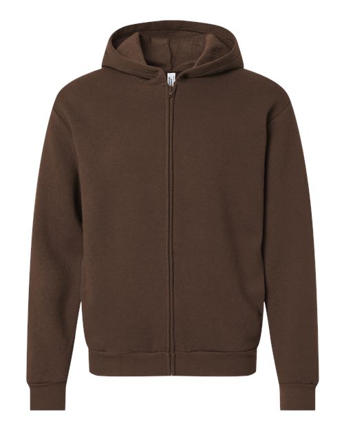 American Apparel Unisex ReFlex Fleece Full-Zip Hoodie Sweatshirt - Brown