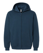 American Apparel Unisex ReFlex Fleece Full-Zip Hoodie Sweatshirt - Sea Blue