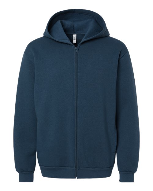 American Apparel Unisex ReFlex Fleece Full-Zip Hoodie Sweatshirt - Sea Blue