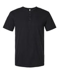 American Apparel Unisex CVC Henley Tee - Black