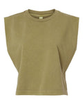 American Apparel Women's Heavyweight Cotton Garment-Dyed Muscle Tee - Faded Army