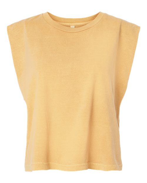 American Apparel Women's Heavyweight Cotton Garment-Dyed Muscle Tee - Faded Mustard