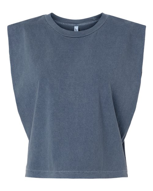 American Apparel Women's Heavyweight Cotton Garment-Dyed Muscle Tee - Faded Navy