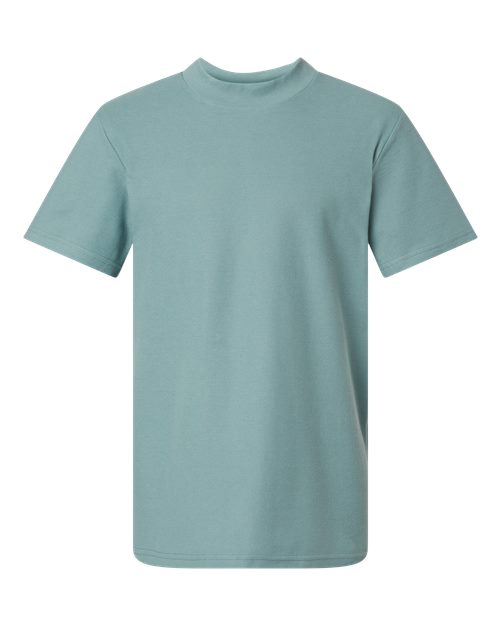 American Apparel Unisex Pique Mock Neck Tee - Arctic