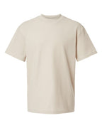 American Apparel Unisex Pique Mock Neck Tee - Bone