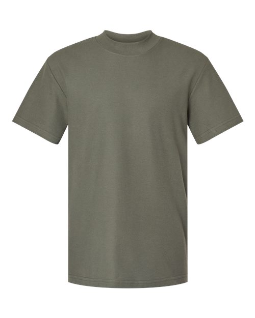 American Apparel Unisex Pique Mock Neck Tee - Lieutenant