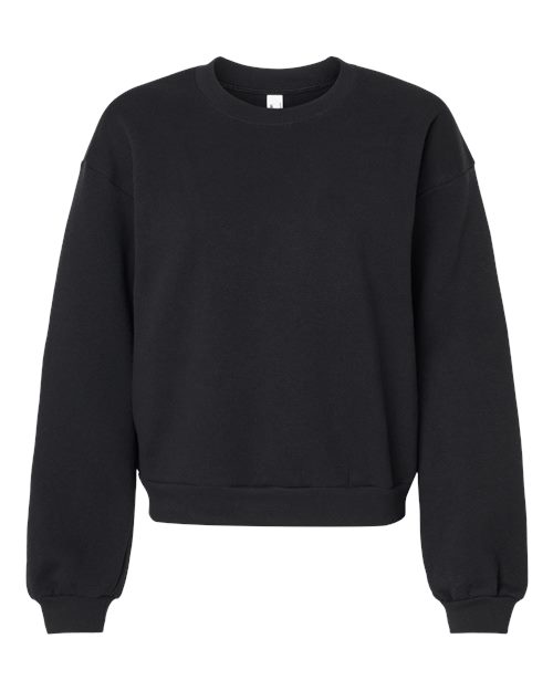 American Apparel Women's ReFlex Fleece Crewneck Sweatshirt - Black