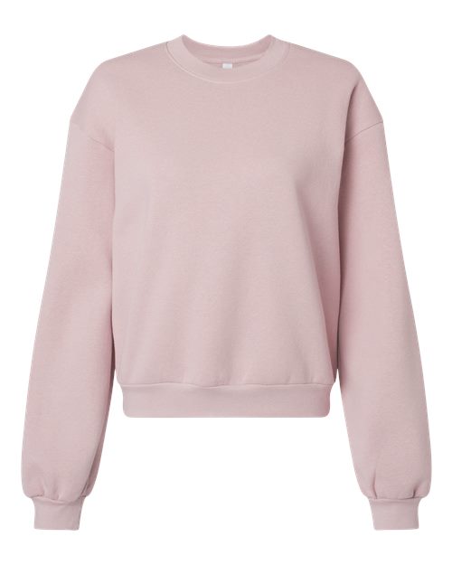 American Apparel Women's ReFlex Fleece Crewneck Sweatshirt - Blush