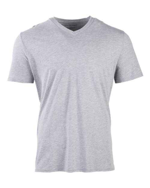 Boxercraft Men's High V-Neck T-Shirt - Oxford Heather