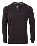 Boxercraft Unisex Henley Long Sleeve T-Shirt - Black