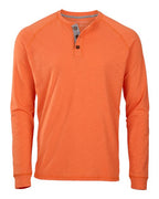 Boxercraft Unisex Henley Long Sleeve T-Shirt - Mandarin