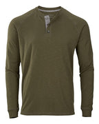 Boxercraft Unisex Henley Long Sleeve T-Shirt - Olive