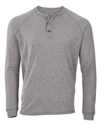 Boxercraft Unisex Henley Long Sleeve T-Shirt - Oxford Heather