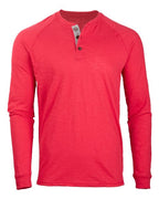 Boxercraft Unisex Henley Long Sleeve T-Shirt - True Red