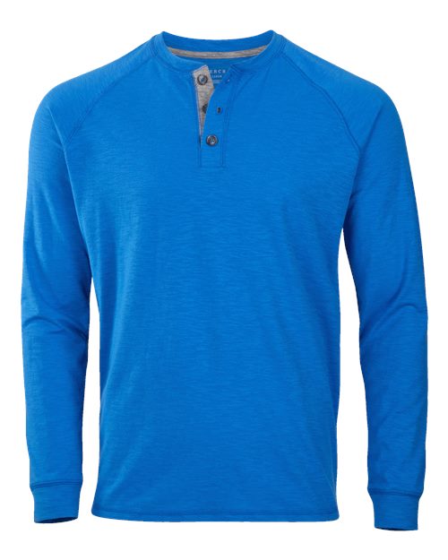 Boxercraft Unisex Henley Long Sleeve T-Shirt - True Royal