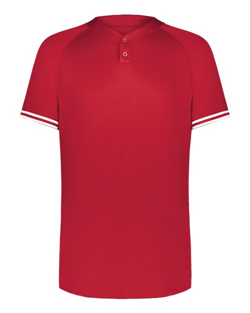 Augusta Sportswear Men's Cutter Henley Jersey (Part 1 of 2) - Scarlet/ White