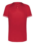 Augusta Sportswear Men's Cutter Henley Jersey (Part 2 of 2) - Scarlet/ White