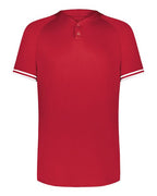 Augusta Sportswear Men's Cutter Henley Jersey (Part 2 of 2) - Scarlet/ White