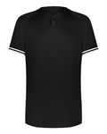 Augusta Sportswear Youth Cutter Henley Jersey - Black/ White