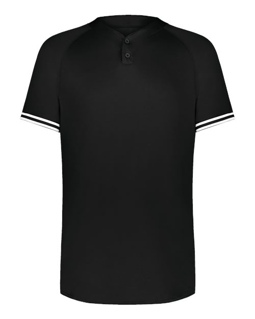 Augusta Sportswear Youth Cutter Henley Jersey - Black/ White