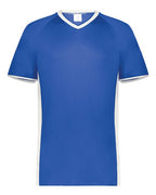 Augusta Sportswear Men's Cutter V-Neck Jersey (Part 1 of 2) - Royal/ White