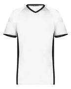 Augusta Sportswear Men's Cutter V-Neck Jersey (Part 2 of 2) - White/ Black