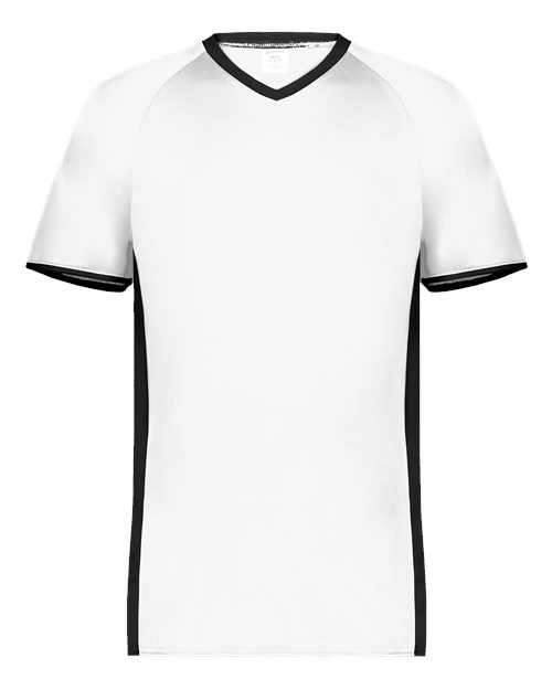 Augusta Sportswear Men's Cutter V-Neck Jersey (Part 2 of 2) - White/ Black