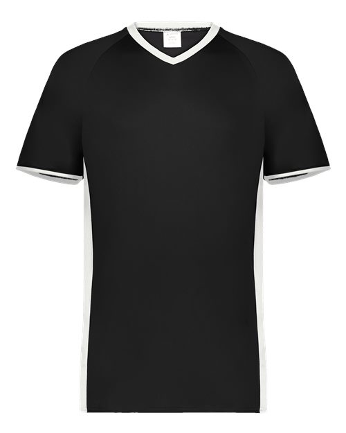 Augusta Sportswear Youth Cutter V-Neck Jersey - Black/ White