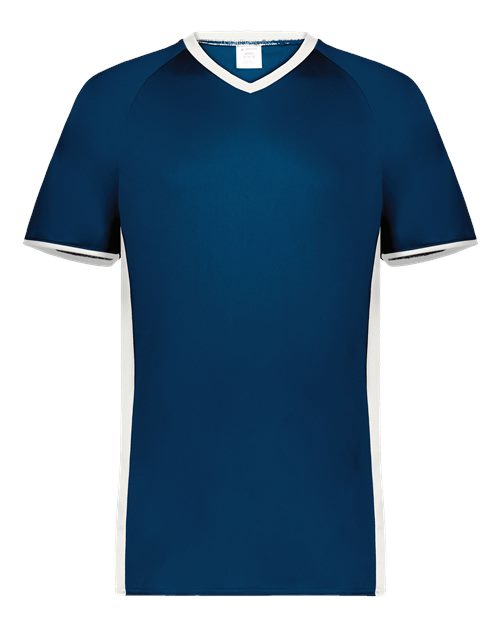 Augusta Sportswear Youth Cutter V-Neck Jersey - Navy/ White