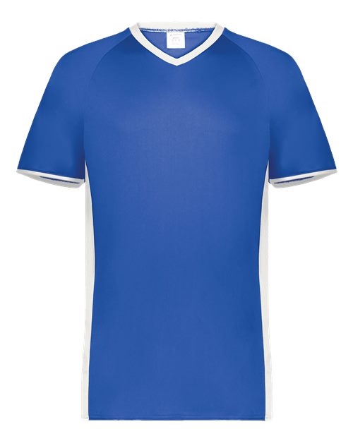 Augusta Sportswear Youth Cutter V-Neck Jersey - Royal/ White