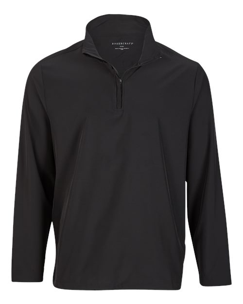 Boxercraft Men's Quarter-Zip Stretch Pullover - Black
