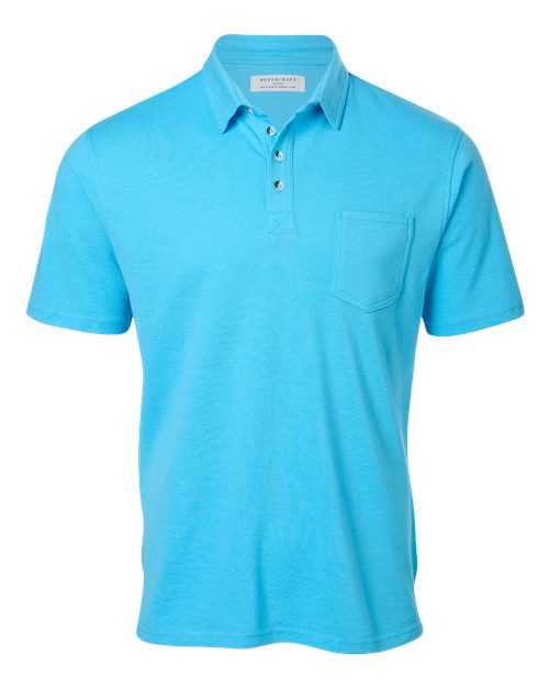 Boxercraft Men's Pique Polo - Pacific Blue