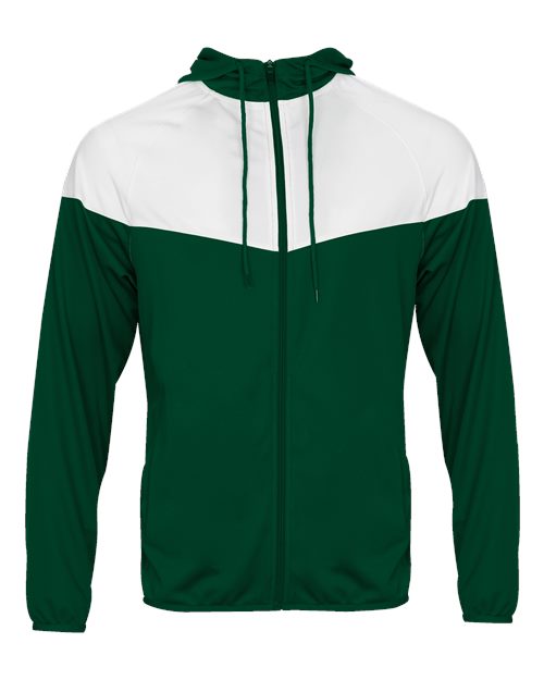 Badger Men's Spirit Outer-Core Jacket - Forest/ White