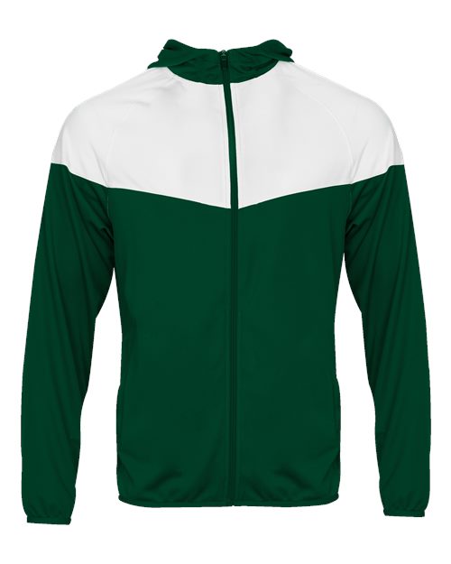 Badger Youth Sprint Outer-Core Jacket - Forest/ White